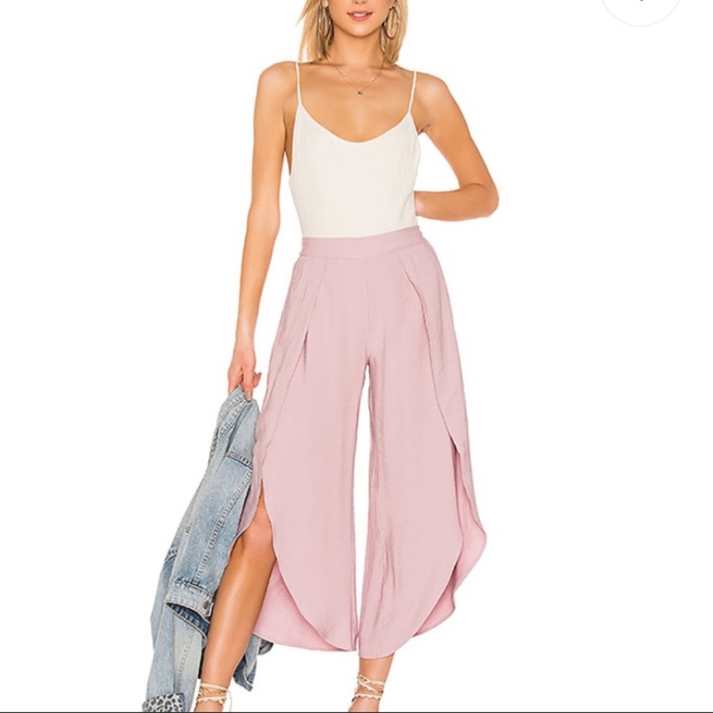 Lovers + Friends Pink Wide Leg Pants
